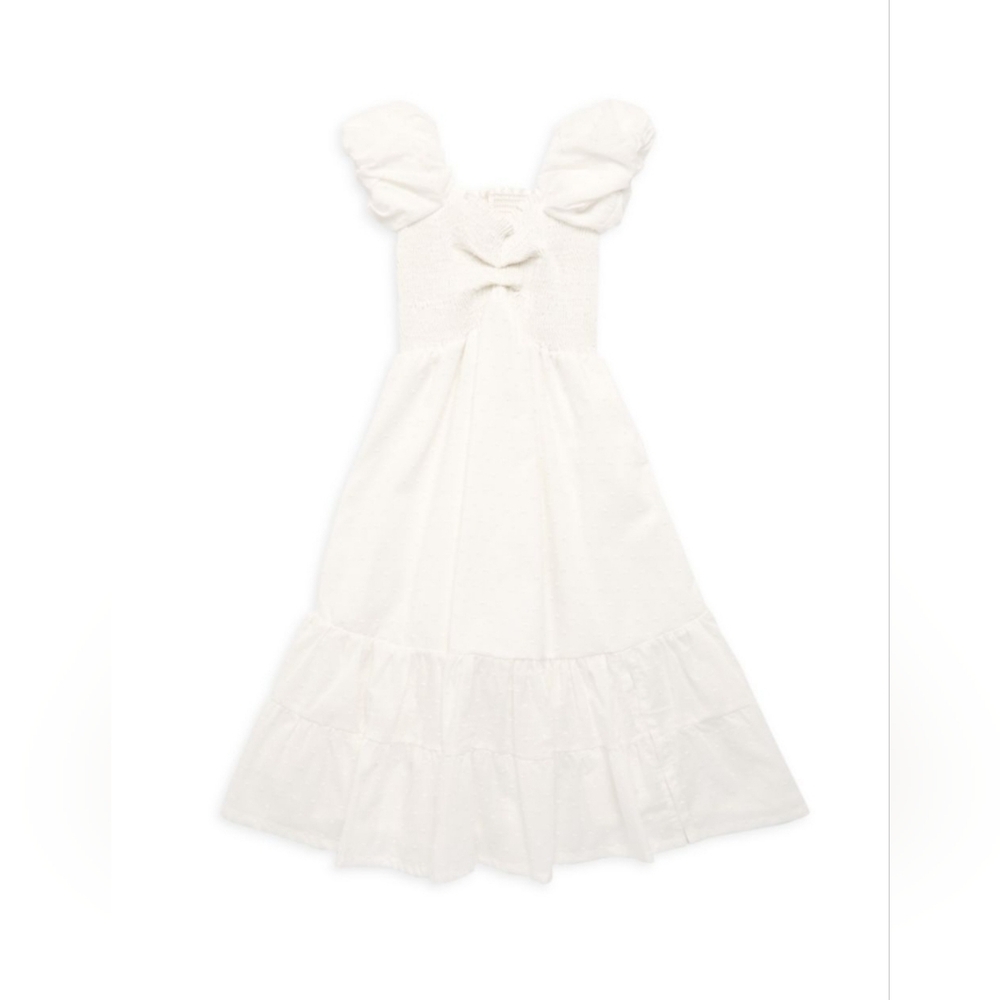 LITTLE PEIXOTO Kids' Little Girl's & Girl's Valentina Swiss Dot Medium EUC